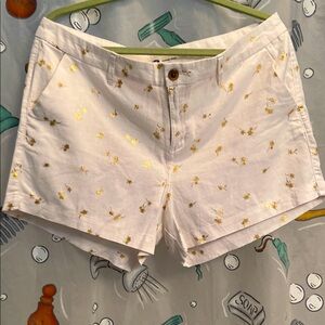 Old Navy Gold-Embellished White Women's Shorts.